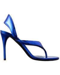 Alaïa - Tong 90 Mirrored-Leather Sandals - Lyst