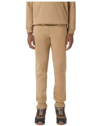 Burberry - Check Panel Jogging Pants - Lyst