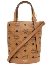 MCM - Logo Printed Shoulder Bag - Lyst