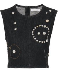 Chloé - Stud-Embellished Crop Top - Lyst