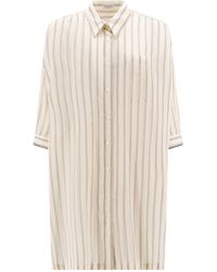 Brunello Cucinelli - Striped Buttoned Shirt - Lyst