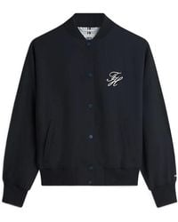 Tommy Hilfiger - Timeless Wool Blend Relaxed Bomber Jacket - Lyst