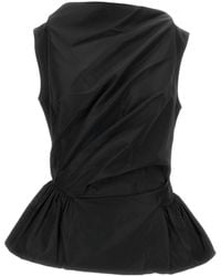 Simone Rocha - Draped Bind Peplum Top - Lyst