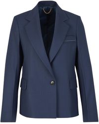 Victoria Beckham - Double-Breasted Straight Hem Blazer - Lyst