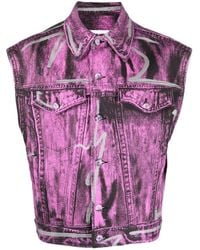 Moschino - Sleeveless Denim Jacket - Lyst