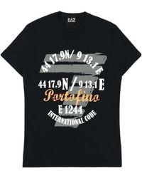 EA7 - Logo T-Shirt With Round Neck - Lyst