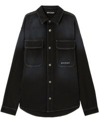 Palm Angels - Classic Logo Loose Denim Shirt - Lyst