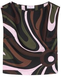 PUCCI - Pucci Abstract Print Sleeveless Top - Lyst