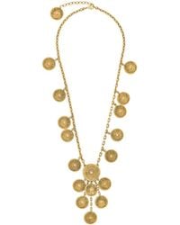 Saint Laurent - Yves Charm Necklace - Lyst