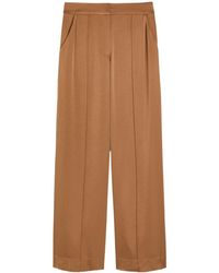 Jonathan Simkhai - Kyra Pintuck Wide-Leg Satin Trousers - Lyst