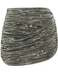 Self-Portrait - Draped Rhinestone Camisole Top - Lyst