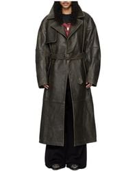 Lu'u Dan - Bastard Military Long-Sleeved Leather Trench Coat - Lyst
