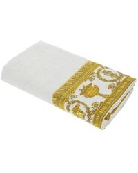 Versace - Allover Logo Detailed Bath Towel - Lyst