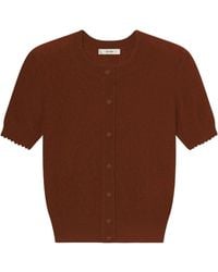 FRAME - Short Sleeve Cardigan - Lyst