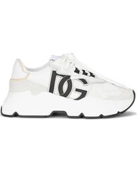 Dolce & Gabbana - Logo-Patch Lace-Up Sneakers - Lyst