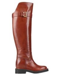 Chloé - Low-Heel Round-Toe Riding Boots - Lyst