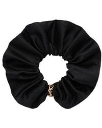 Saint Laurent - Logo Plaque Scrunchie - Lyst