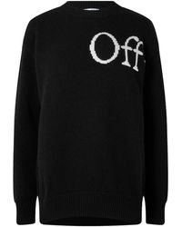 Off-White c/o Virgil Abloh - Logo Crew Neck Jumper - Lyst