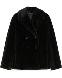 Max Mara - Double-Breasted Jacket With A Fluffy Texture - Lyst