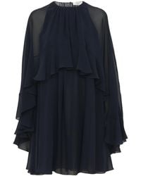 Chloé - Chloé Sheer Detailed Ruffled Dress - Lyst