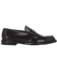 Doucal's - Penny-Slot Almond Toe Loafers - Lyst