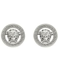 Versace - Medusa Head Logo-Engraved Earrings - Lyst