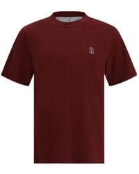 Brunello Cucinelli - Cotton Logo T-Shirt - Lyst