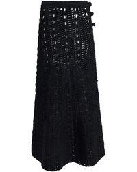 KHAITE - Ryder Crochet Midi Skirt - Lyst