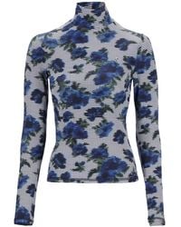 Coperni - Floral-Print High-Neck Top - Lyst