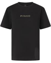 Pinko - Logo-Detail Short Sleeve T-Shirt - Lyst