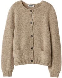 Miu Miu - Crewneck Button-Up Cardigan - Lyst