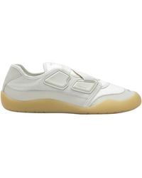 Prada - Speedrock Leather And Mesh Fabric Sneakers - Lyst