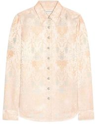 Dries Van Noten - Jacquard Curved Hem Shirt - Lyst