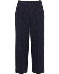 Maison Margiela - Pinstripe Wool Trousers - Lyst