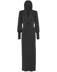 ROTATE BIRGER CHRISTENSEN - Slinky Hooded Long Sleeved Dress - Lyst