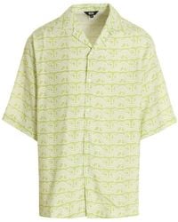 Gcds - Waved Logo Printed Buttoned Shirt - Lyst