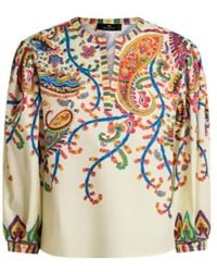 Etro - Paisley Round Neck Top - Lyst