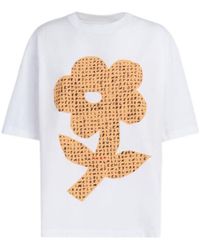 Marni - Floral Printed Crewneck T-Shirt - Lyst
