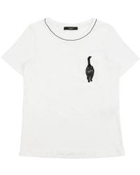 Weekend by Maxmara - T-Shirt With Round Neck And Short Sleeves - Lyst