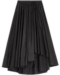 Valentino - Pleated Midi Skirt - Lyst