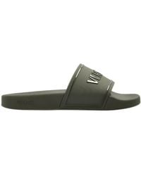 Versace - Logo Raised Open-Toe Slippers - Lyst