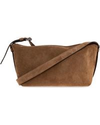 Moschino - Suede Zip Shoulder Bag - Lyst