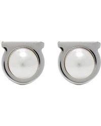 Ferragamo - Embellished Stud Earrings - Lyst