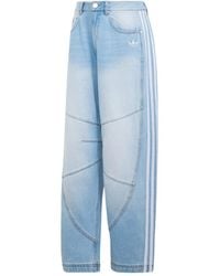 adidas Originals - Wide-Leg Stripe Jeans - Lyst