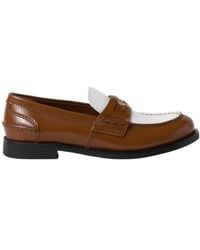 Miu Miu - Leather Penny Loafers - Lyst
