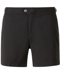 Tom Ford - Piped-Trim Straight Hem Swim Shorts - Lyst