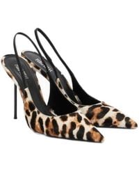 Paris Texas - Lidia 105 Leopard-Print Calf Hair Slingback Pumps - Lyst