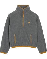 Ami Paris - Half-Zip Fleece Sweatshirt - Lyst