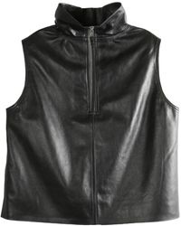Rick Owens - Zip-Up Collar Top - Lyst