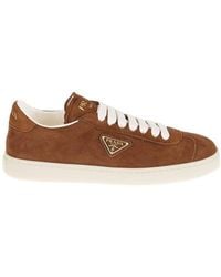 Prada - Lace-Up Low-Cut Casual Shoes - Lyst